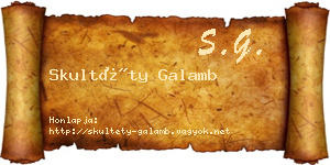 Skultéty Galamb névjegykártya
